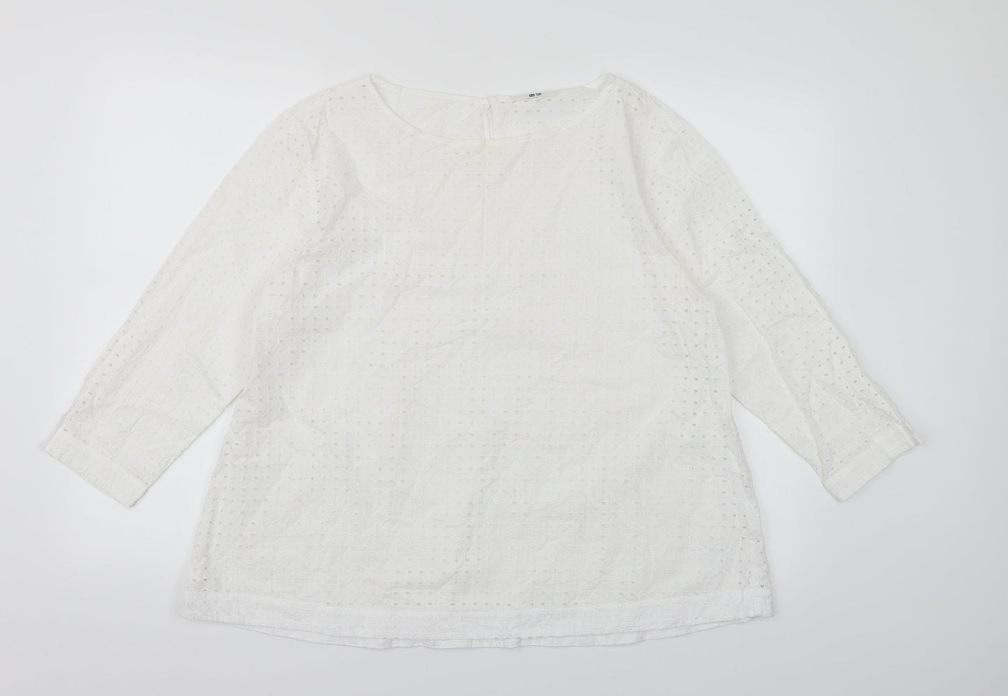 UNI QLO Womens White   Basic  Size L