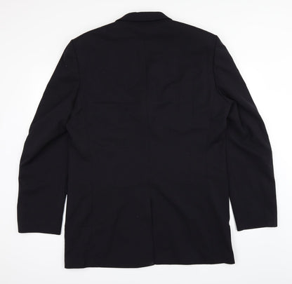 Back view of Preworn men’s blue jacket suit jacket, size 42