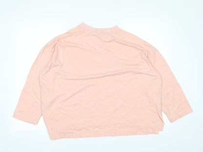 Back view of Mango women’s pink basic t-shirt, size S
