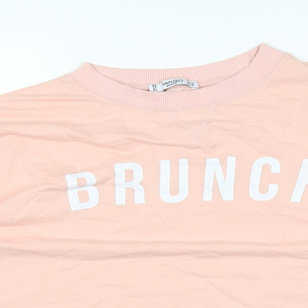 Mango Womens Pink   Basic T-Shirt Size S