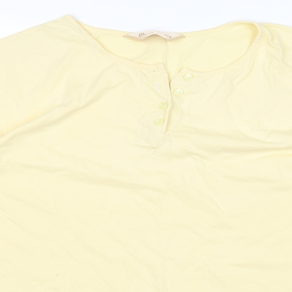 BHS Womens Yellow   Basic T-Shirt Size 14