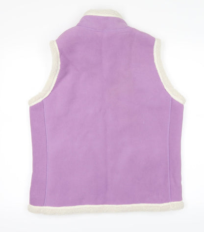 Back view of EWM women’s purple full zip jumper, size UK 14