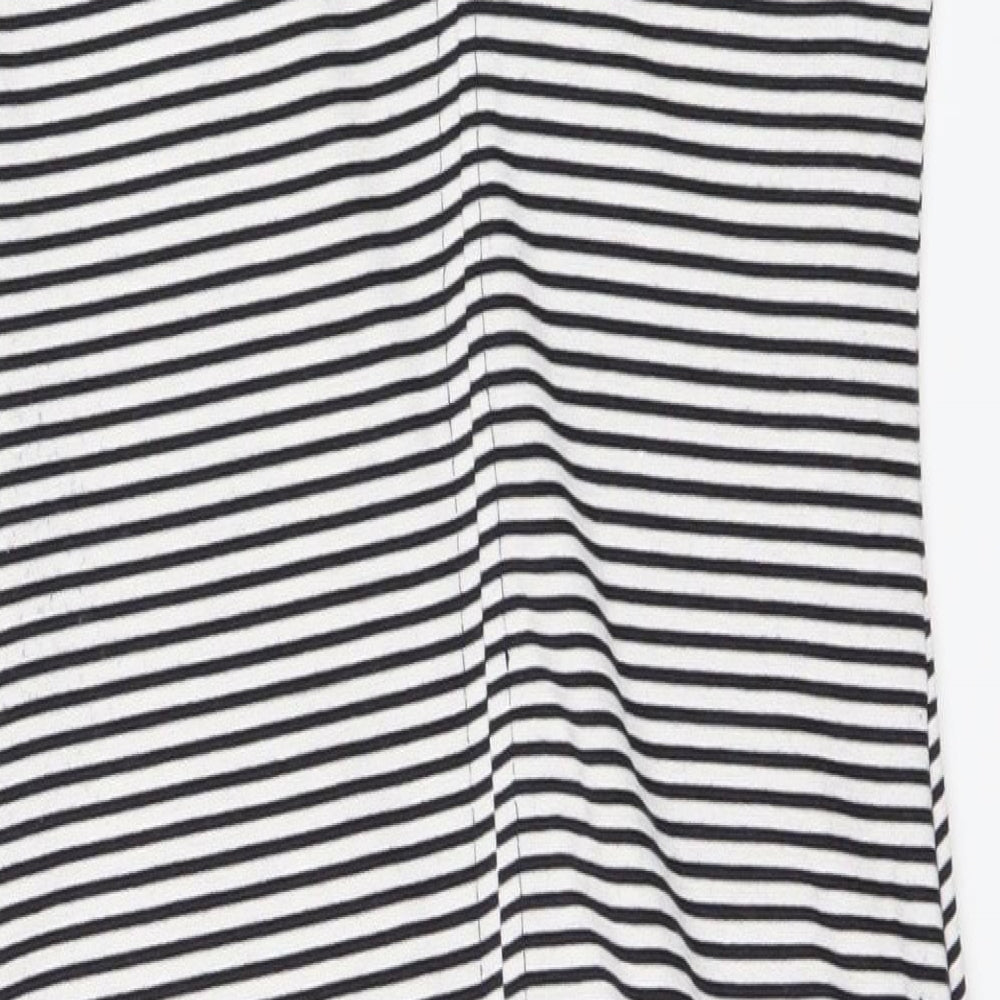 Zara Womens White Striped  Pencil Dress  Size S