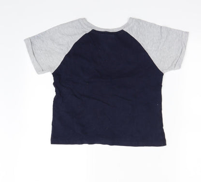 Back view of Brookhaven women’s blue basic t-shirt, size UK 6