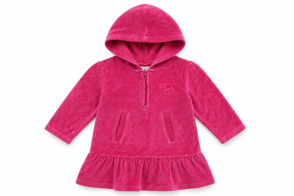 OKAY Girls Pink  Velour Jumper Dress  Size 12 Months
