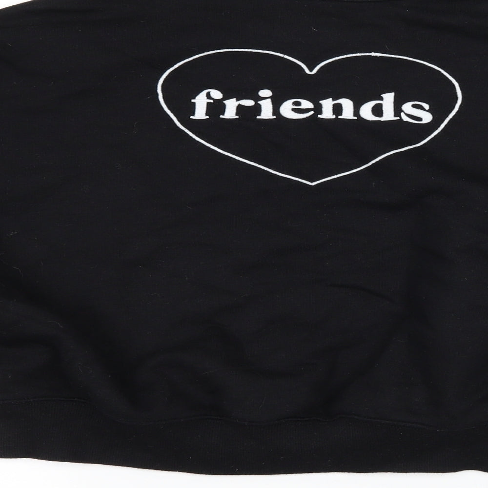 H&M Womens Black   Pullover Sweatshirt Size XS  - forever friends