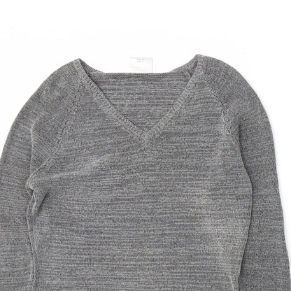 Close-up detail of Next women’s grey jumper, size UK 8