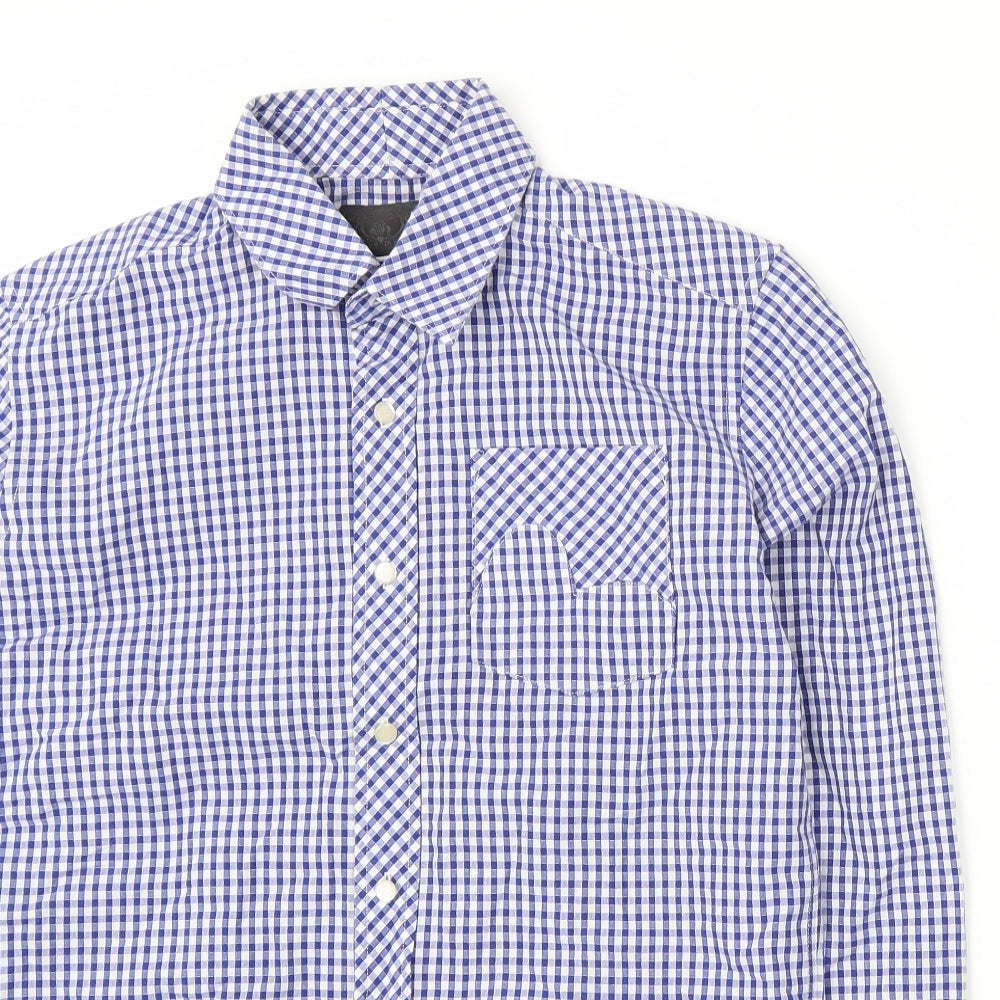 Preworn Mens Blue Check   Button-Up Size S