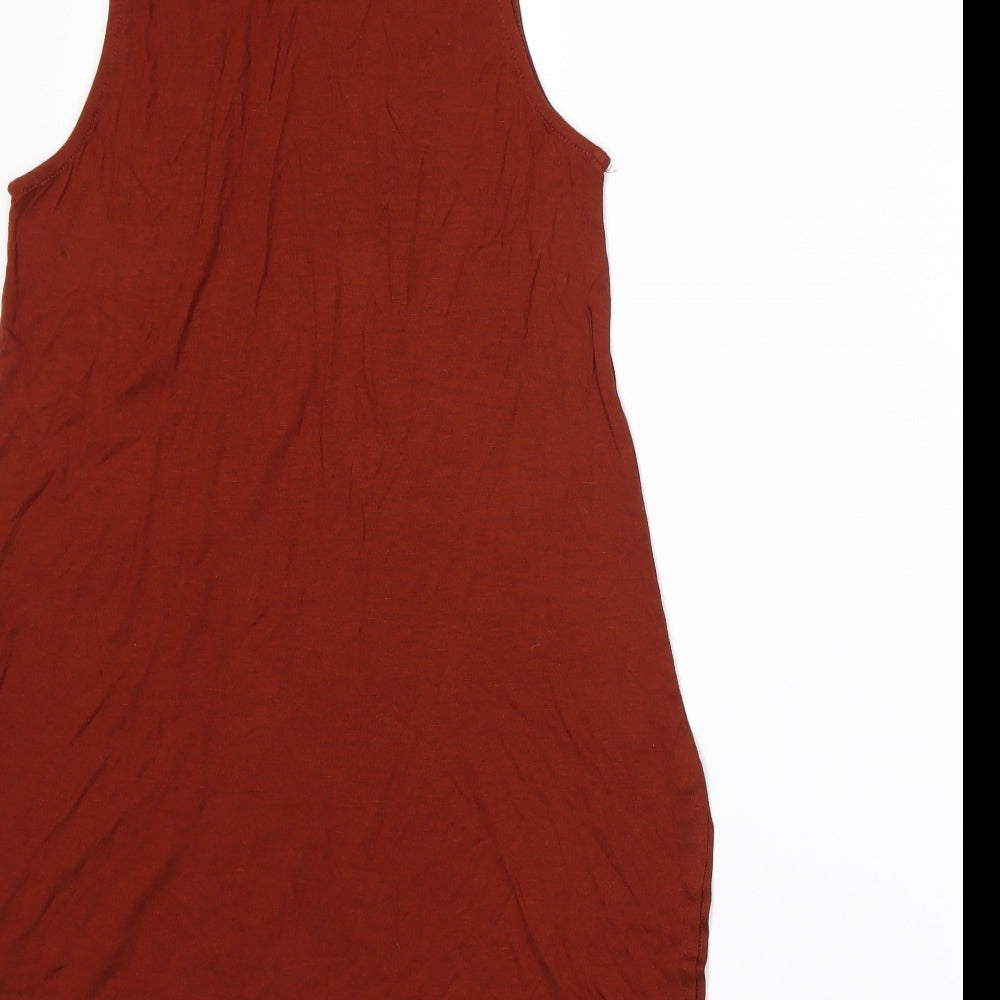 Stradivarius Womens Orange   Basic Tank Size M