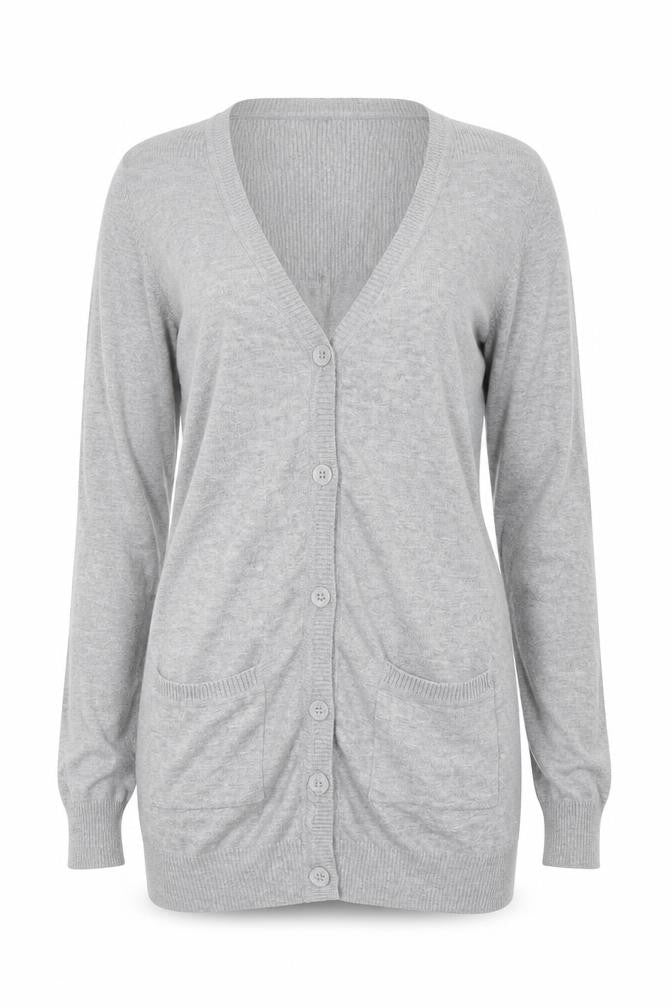 H&M Womens Grey  Knit Cardigan Jumper Size S
