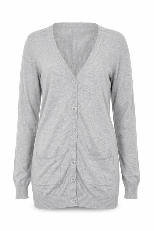 H&M Womens Grey  Knit Cardigan Jumper Size S