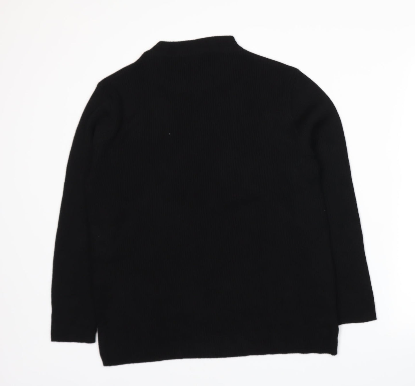 Afibel Womens Black  Knit Pullover Jumper Size 14
