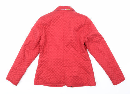 Back view of Steilmann women’s red jacket coat, size UK 14
