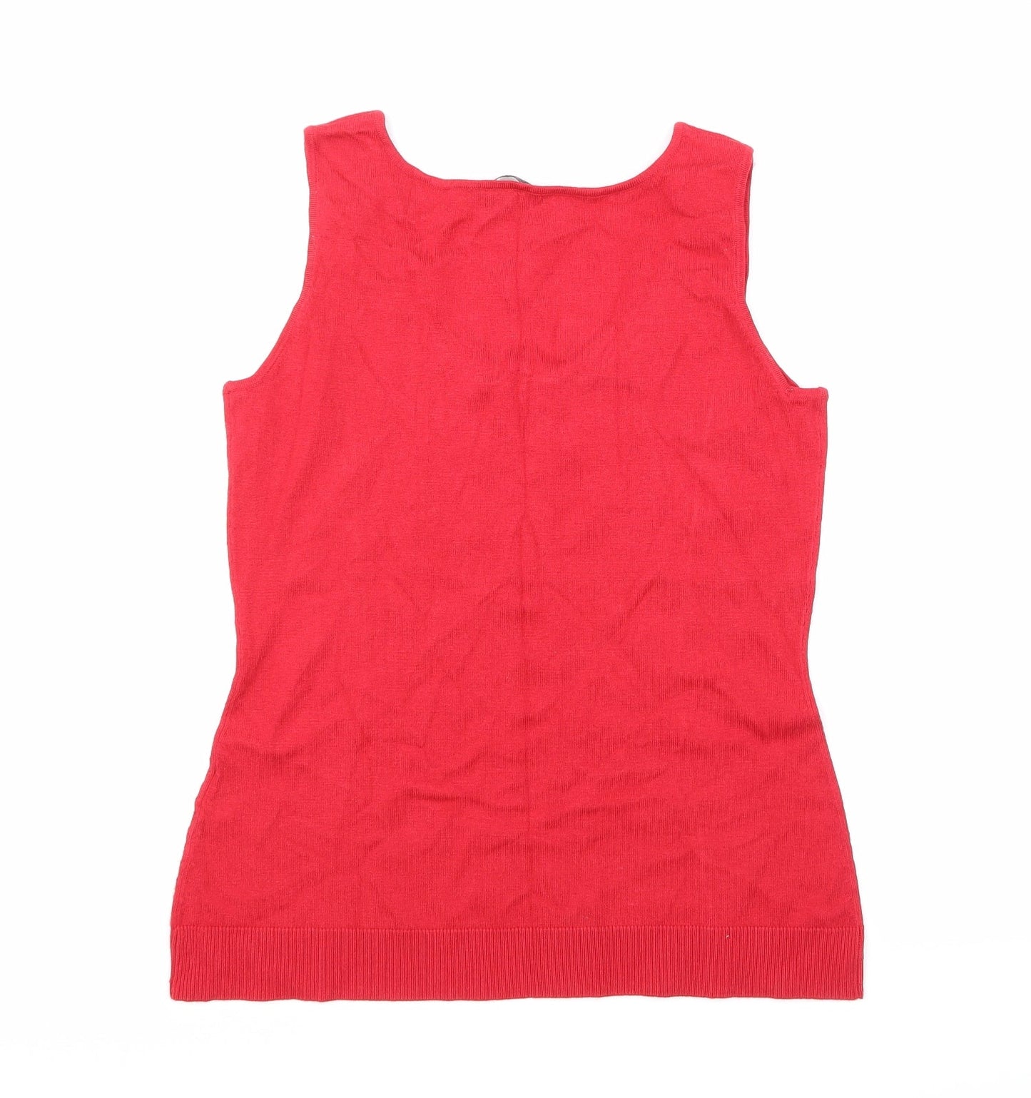 Planet Womens Red  Knit Basic Tank Size M
