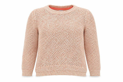 Front view of Per Una women’s pink knit jumper, size UK 12