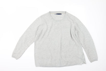 Additional front view of EWM women’s grey jumper, size L