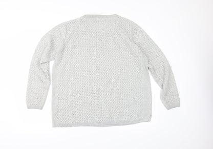 Back view of EWM women’s grey jumper, size L