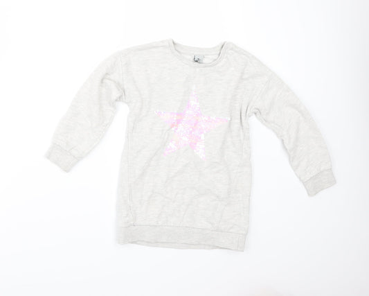 TU Girls Grey   Pullover Sweatshirt Size 5 Years