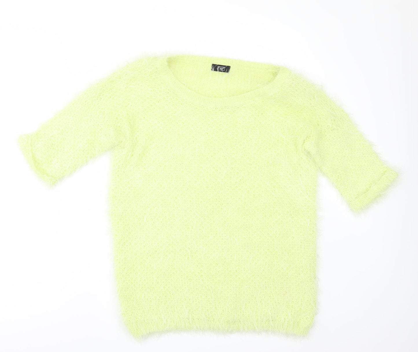 F&F Womens Yellow   Pullover Jumper Size 8