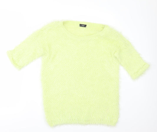 F&F Womens Yellow   Pullover Jumper Size 8