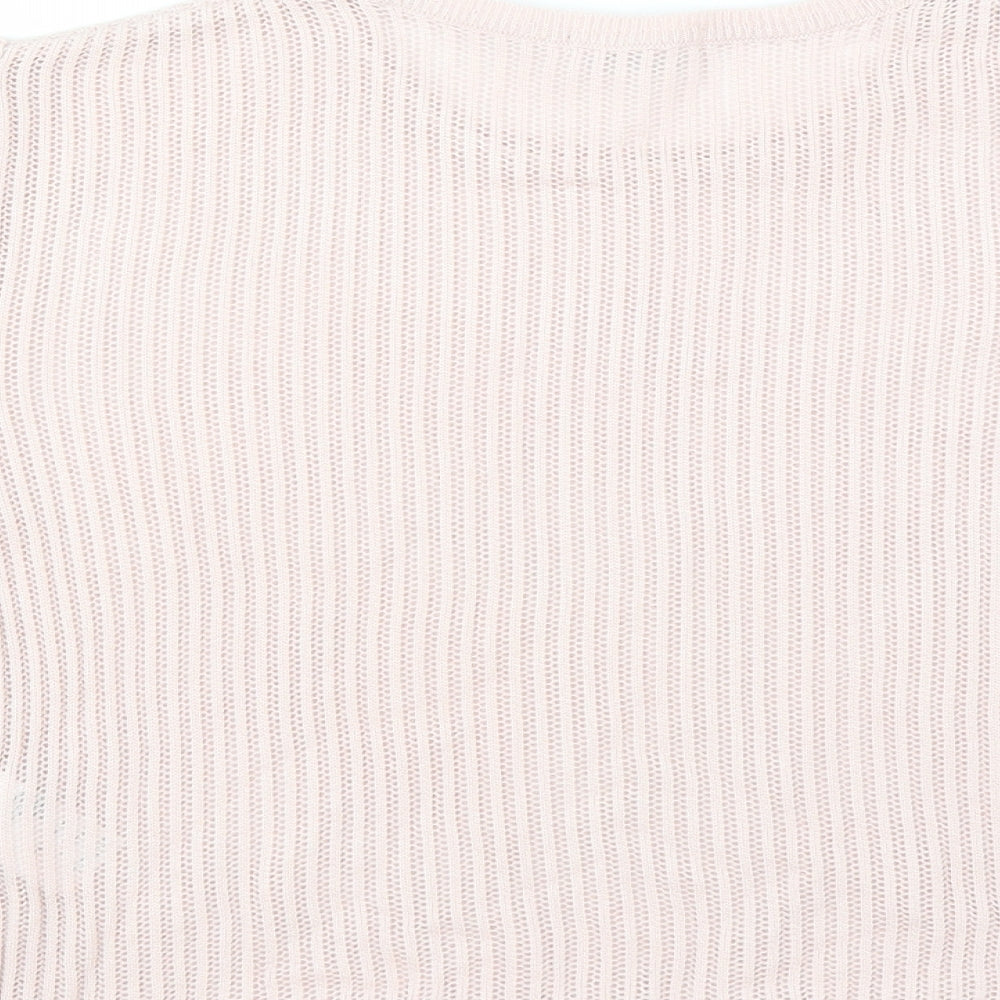 Cooperative Womens Pink   Pullover Jumper Size L  - CROPPED