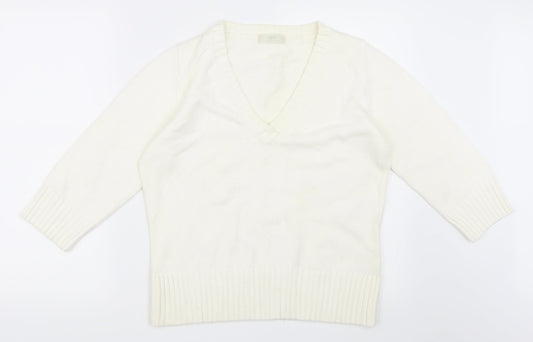 Marks and Spencer Womens Ivory   Pullover Jumper Size 16