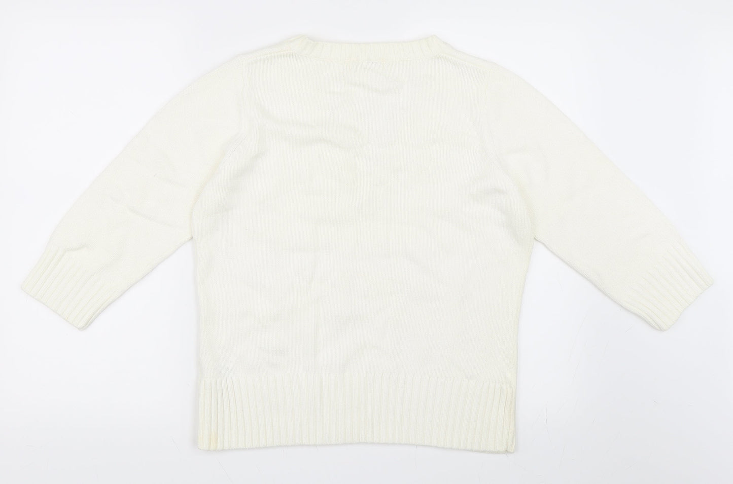 Marks and Spencer Womens Ivory   Pullover Jumper Size 16
