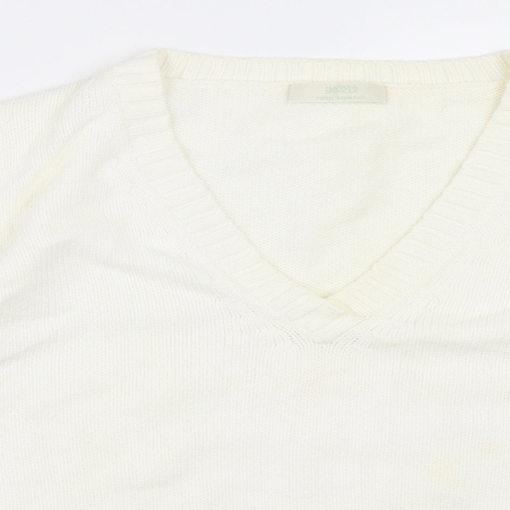 Marks and Spencer Womens Ivory   Pullover Jumper Size 16