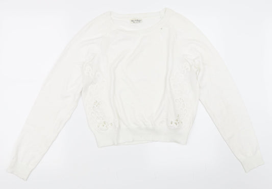 Miss Selfridge Womens Ivory   Pullover Jumper Size 14