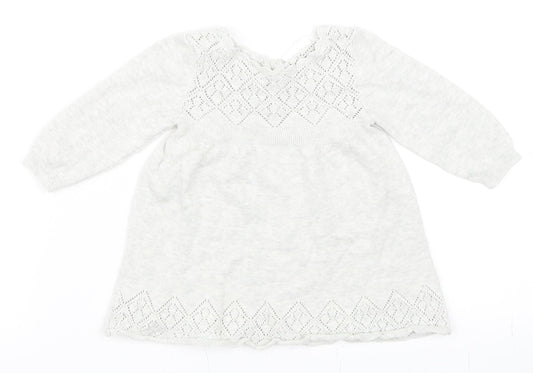 NEXT Girls Grey   Shift  Size 3-6 Months