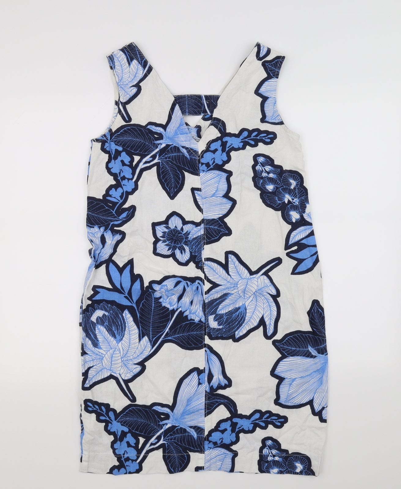 NEXT Womens White Floral  A-Line  Size 8