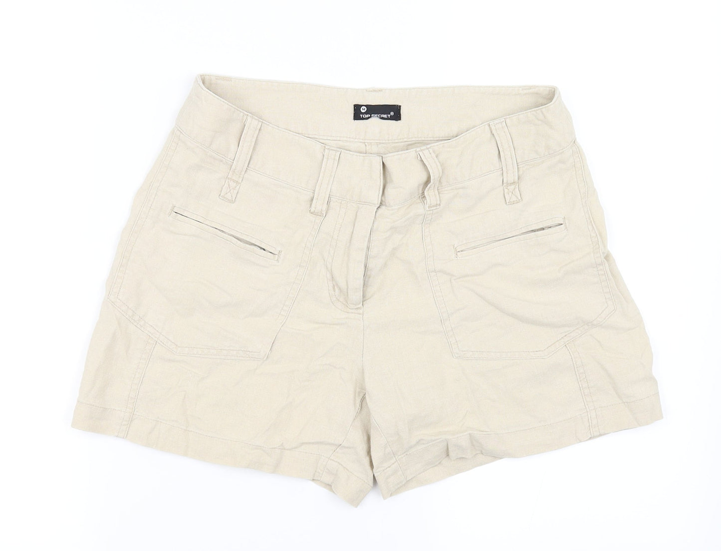 Top Secret Womens Beige   Cut-Off Shorts Size M