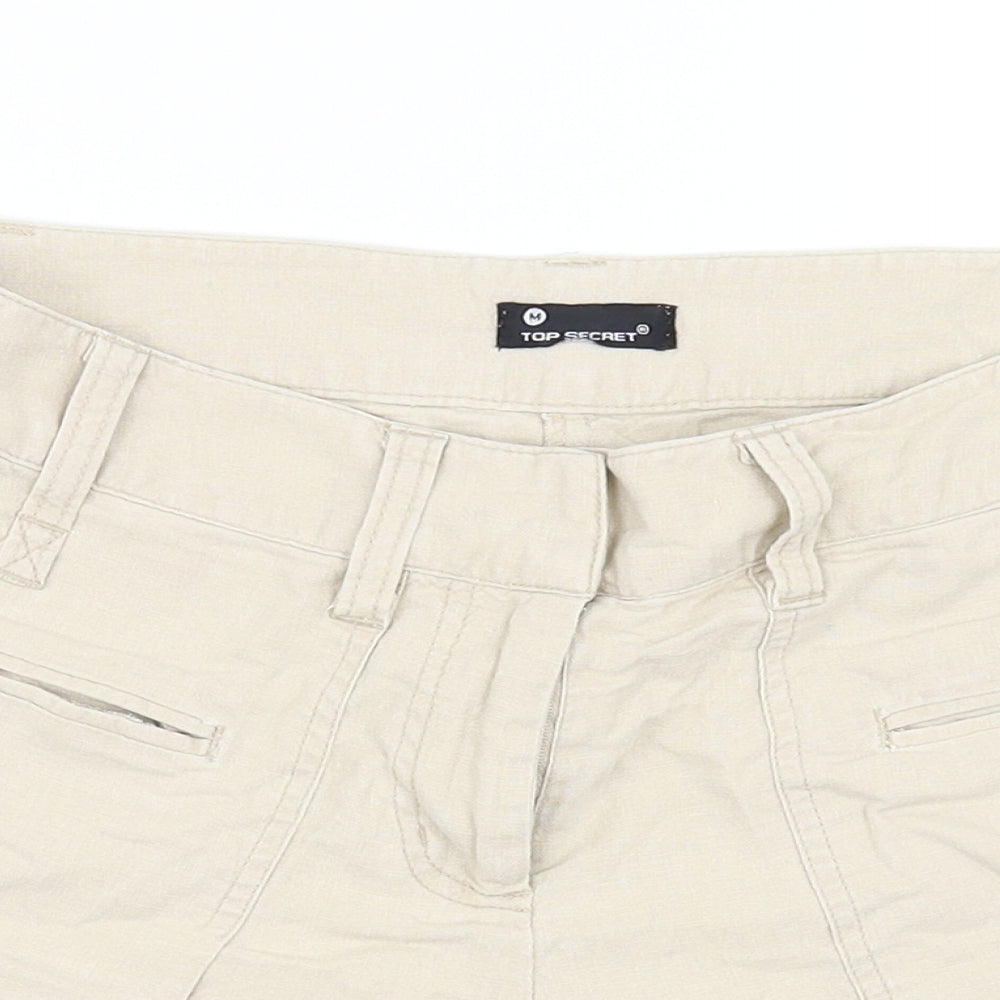 Top Secret Womens Beige   Cut-Off Shorts Size M