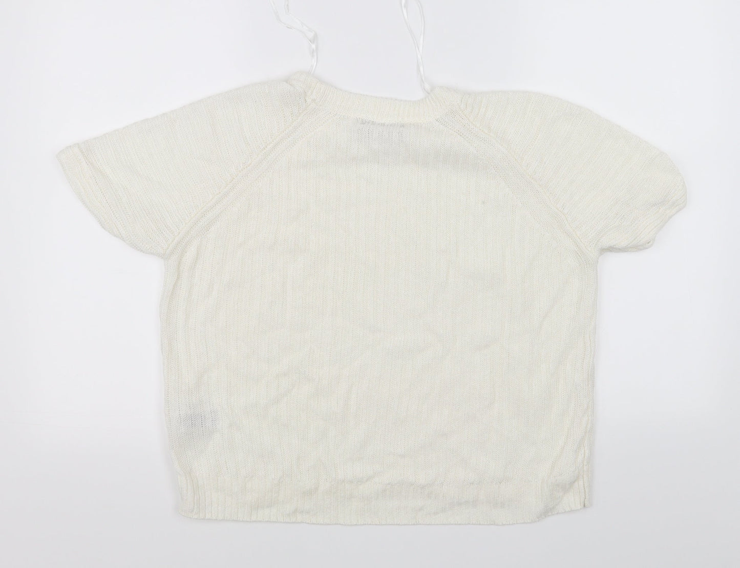 Marks and Spencer Womens White   Pullover Jumper Size 16