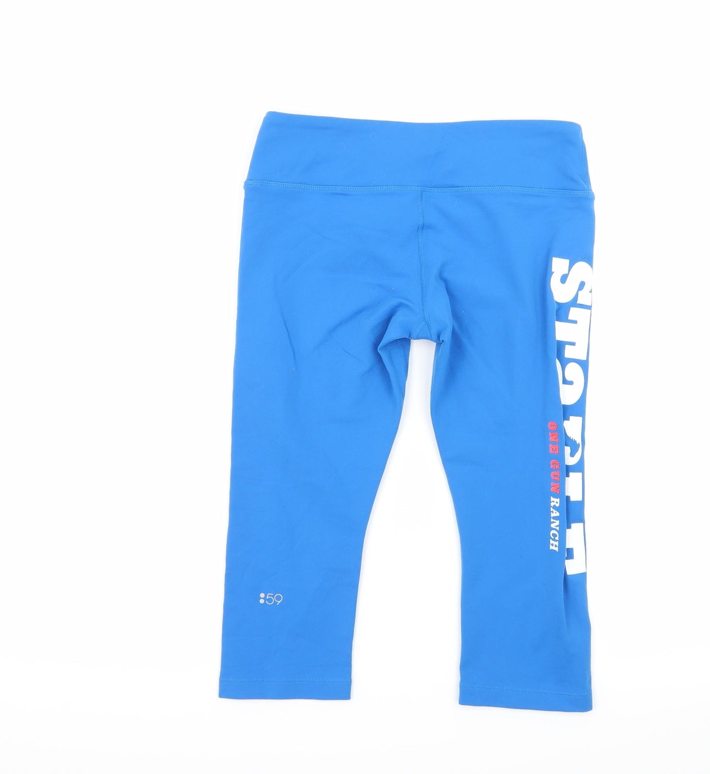 SPLITS59 Womens Blue Geometric  Capri Leggings Size S  - Stables