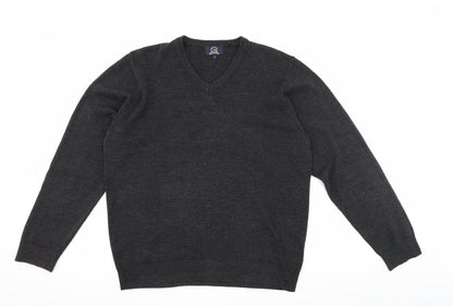 Additional front view of Hutson Harbour men’s grey knit jumper, size L