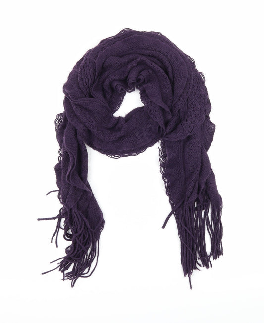 Preworn Womens Purple  Knit  Scarf