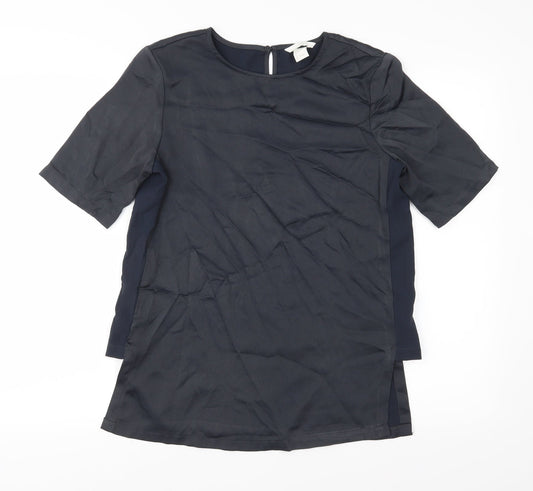 H&M Womens Blue   Basic Blouse Size 8