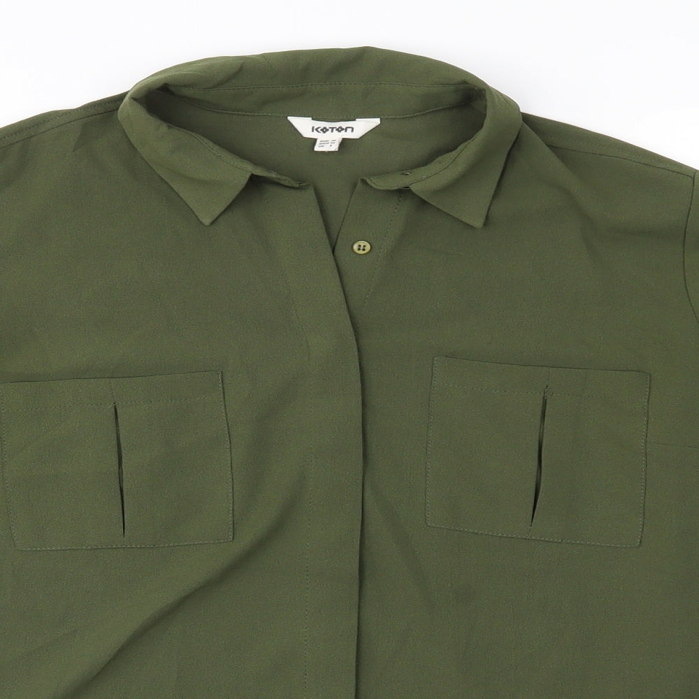 Koton Womens Green   Basic Blouse Size 8