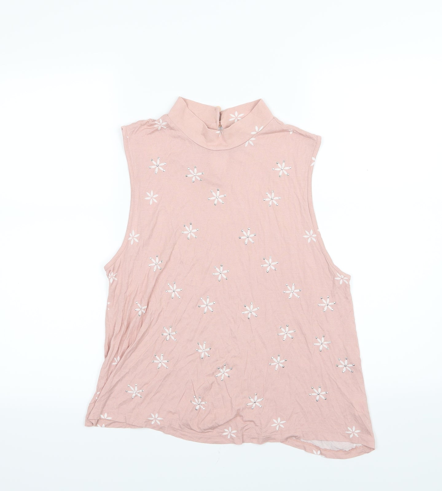 Atmosphere Womens Pink Floral Jersey Basic Blouse Size 16