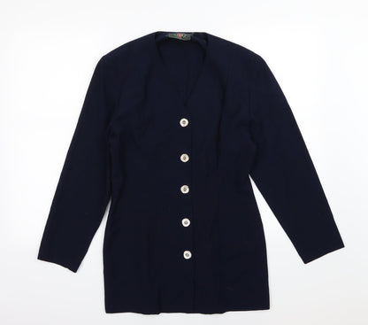 Additional front view of Ego women’s blue jacket, size UK 12