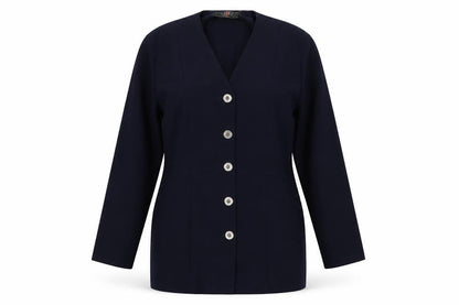 Front view of Ego women’s blue jacket, size UK 12