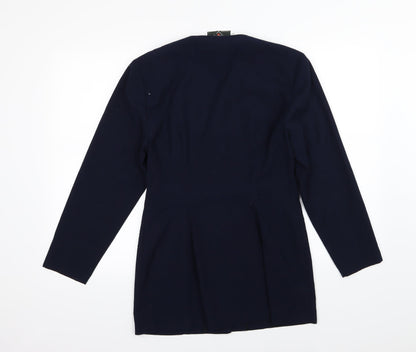 Back view of Ego women’s blue jacket, size UK 12