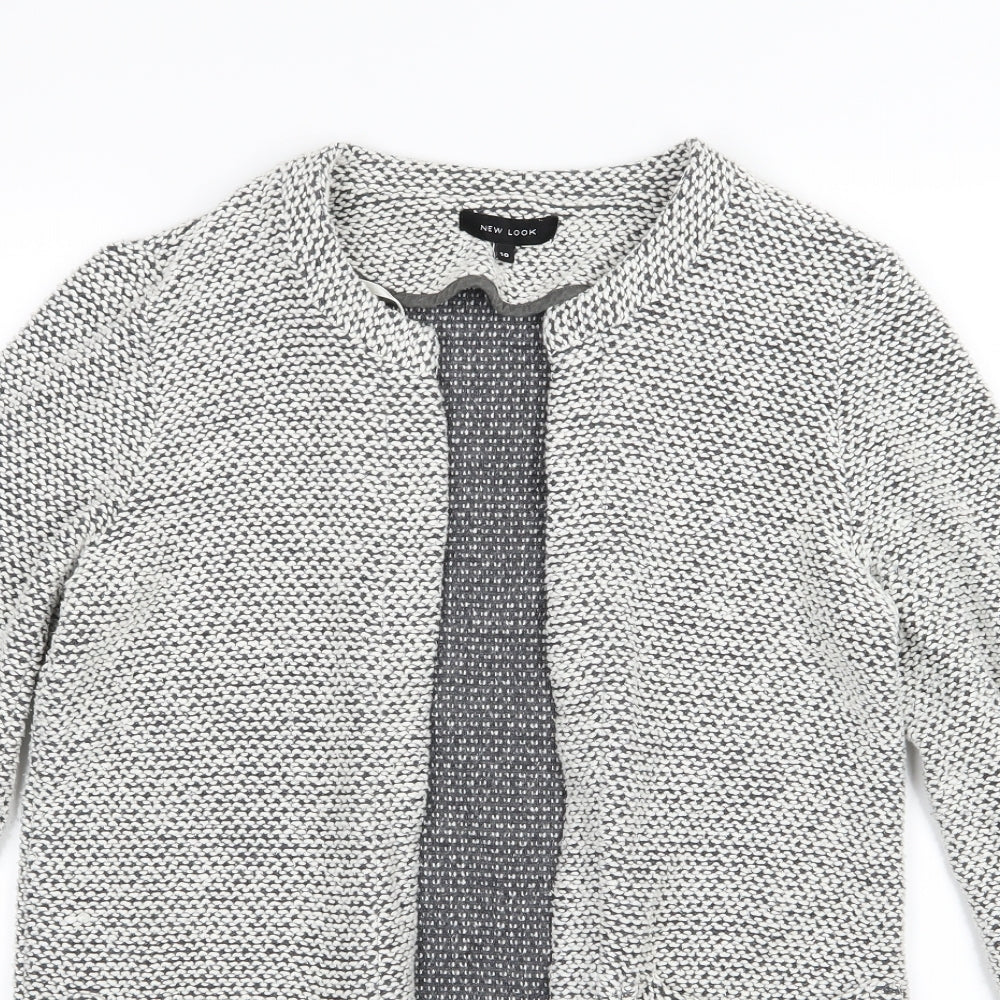 New Look Womens Grey  Knit Jacket  Size 10