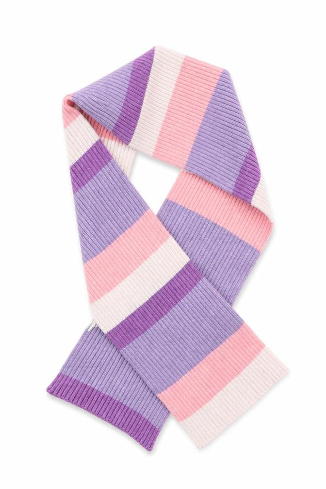 Preworn Girls Multicoloured Striped Knit Rectangle Scarf Scarves & Wraps One Size