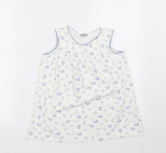 Miniman Girls White   Basic Tank Size 12 Years