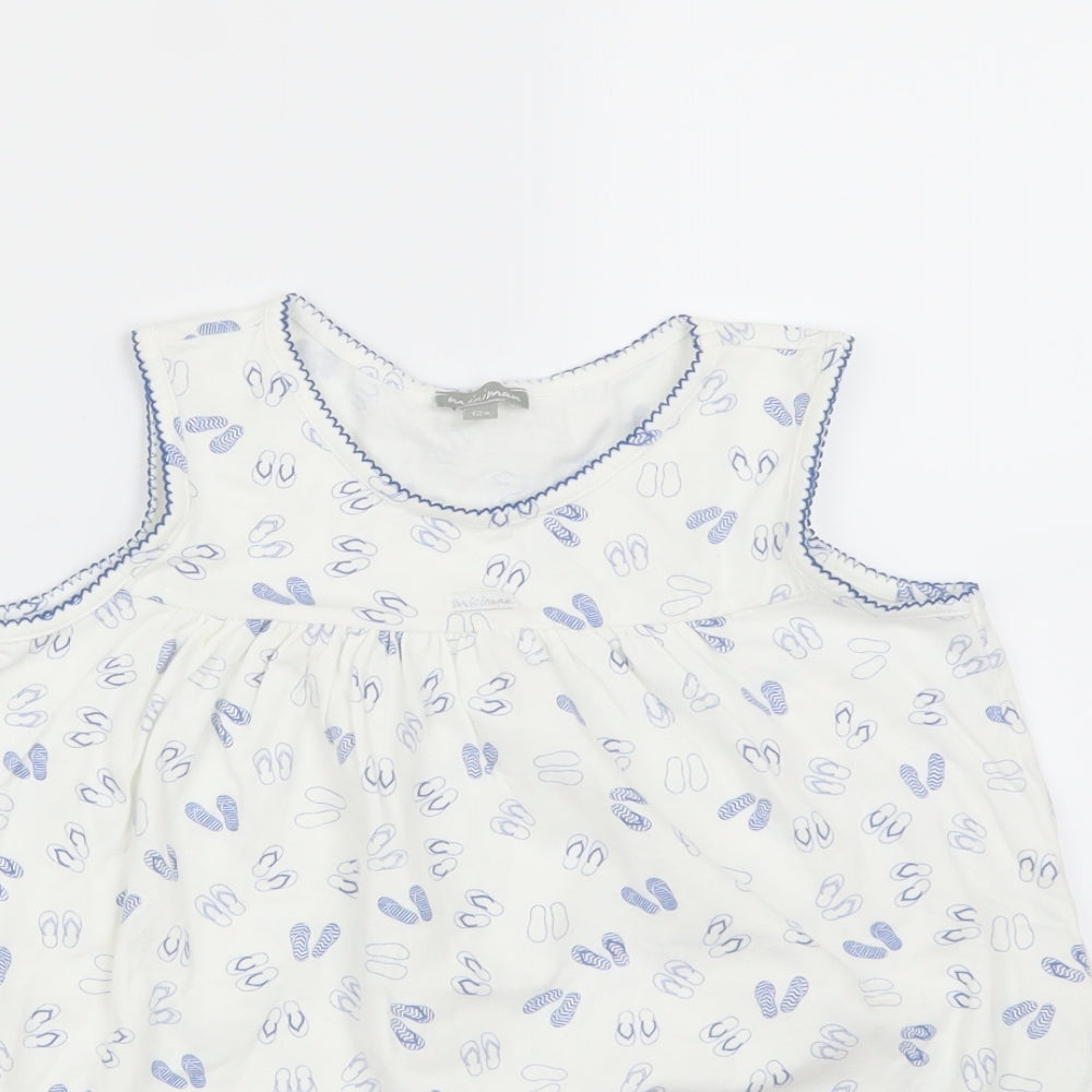 Miniman Girls White   Basic Tank Size 12 Years