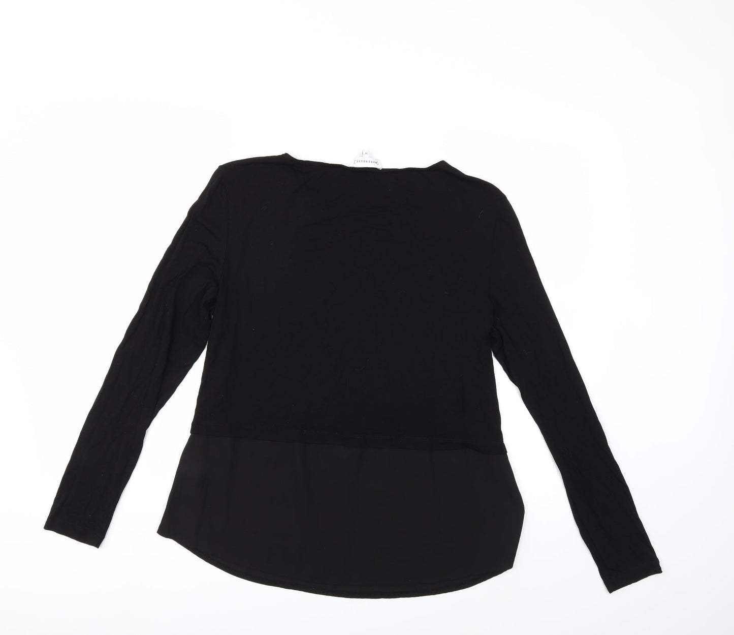 Warehouse Womens Black   Basic T-Shirt Size 14