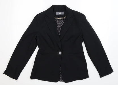 Additional front view of BHS women’s blue jacket suit jacket, size UK 10