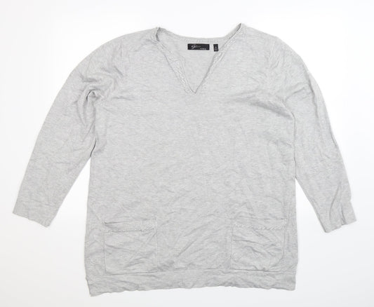 Preworn Womens Grey  Knit Pullover Jumper Size XL